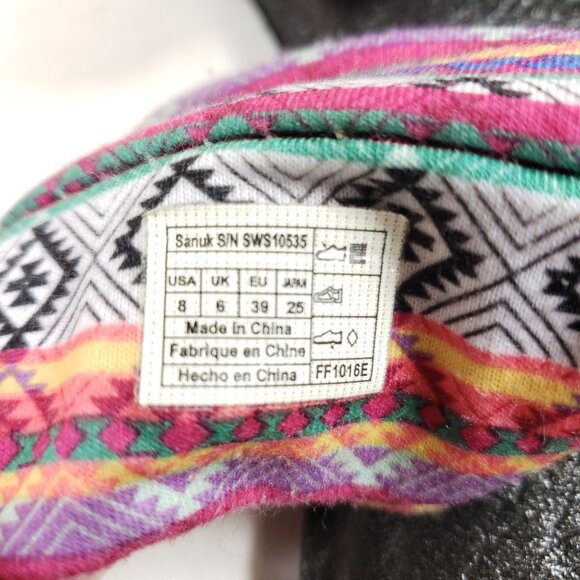 Sanuk Womens Size 8 Yoga Sling-2 Sandals Multicolor Stretch Fabric - Picture 9 of 9